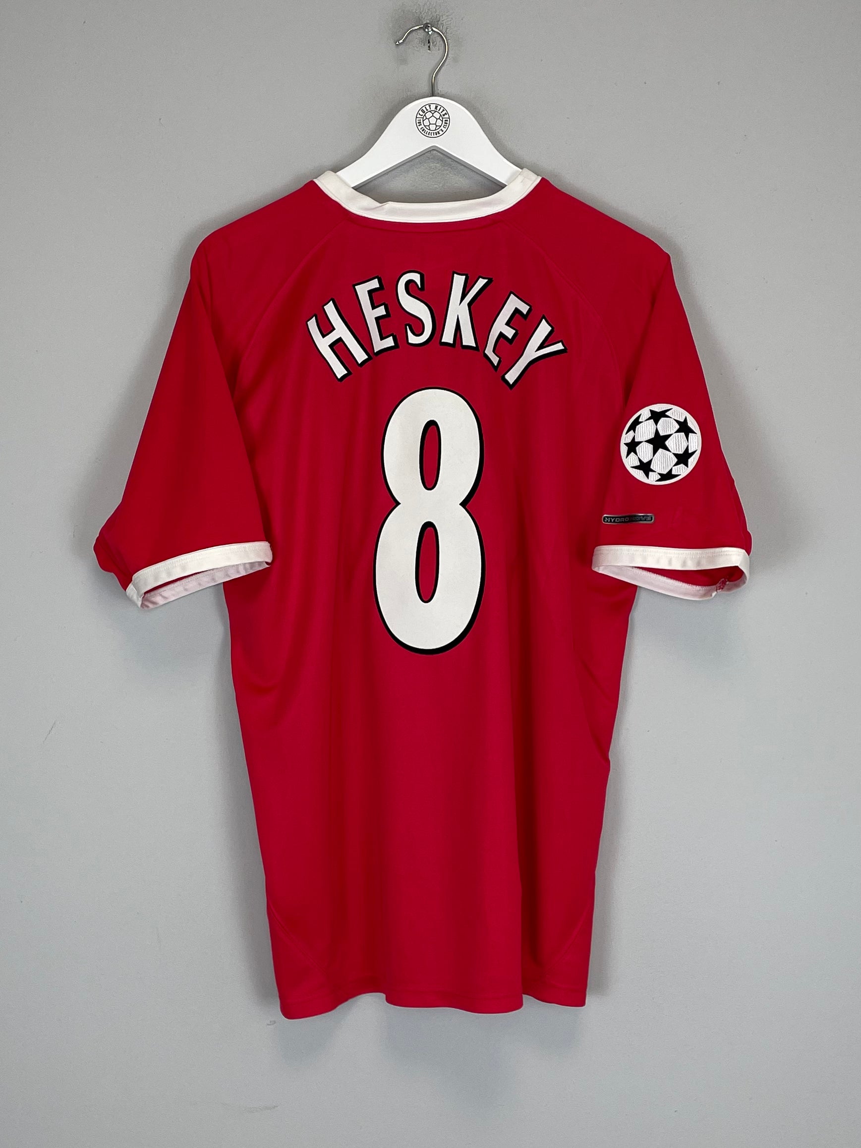 2001/03 LIVERPOOL HESKEY #8 HOME SHIRT (L) REEBOK