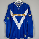 2002/03 BRESCIA BAGGIO #10 L/S HOME SHIRT (L) UMBRO