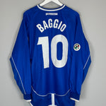 2002/03 BRESCIA BAGGIO #10 L/S HOME SHIRT (L) UMBRO