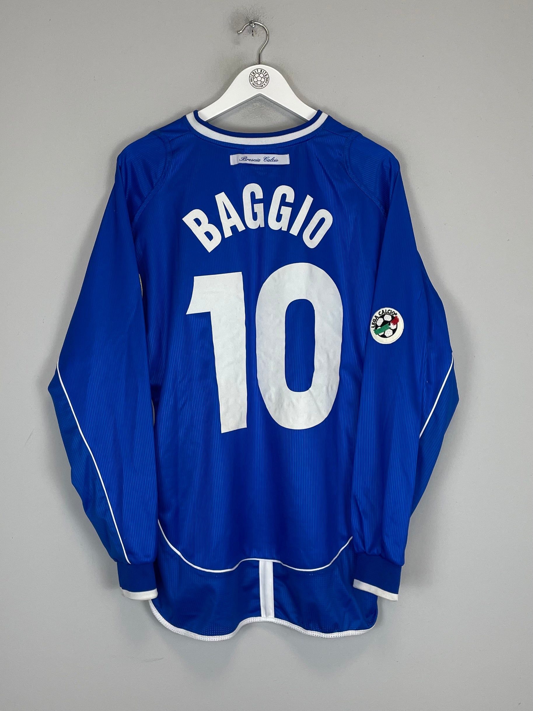 2002/03 BRESCIA BAGGIO #10 L/S HOME SHIRT (L) UMBRO