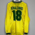 1994/97 BRAZIL RONALDINHO #18 L/S HOME SHIRT (L) UMBRO