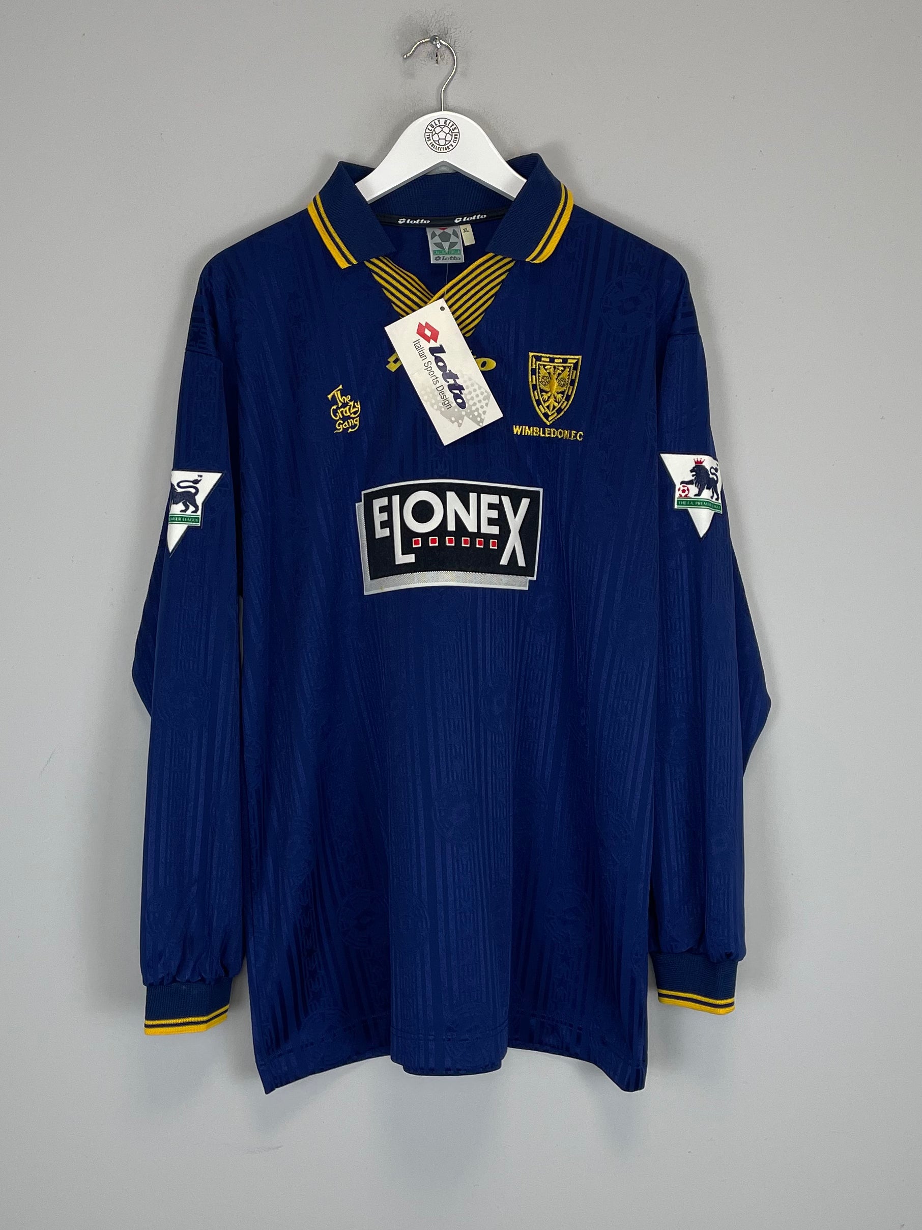 1997/99 WIMBLEDON THATCHER #6 L/S *BNWT* HOME SHIRT (XL) LOTTO