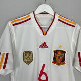 2011 SPAIN A.INIESTA #6 AWAY SHIRT (S) ADIDAS