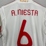 2011 SPAIN A.INIESTA #6 AWAY SHIRT (S) ADIDAS