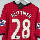 2012/13 MANCHESTER UNITED BUTTNER #28 *BNWT* HOME SHIRT (XXL) NIKE