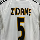 2004/05 REAL MADRID ZIDANE #5 HOME SHIRT (S) ADIDAS