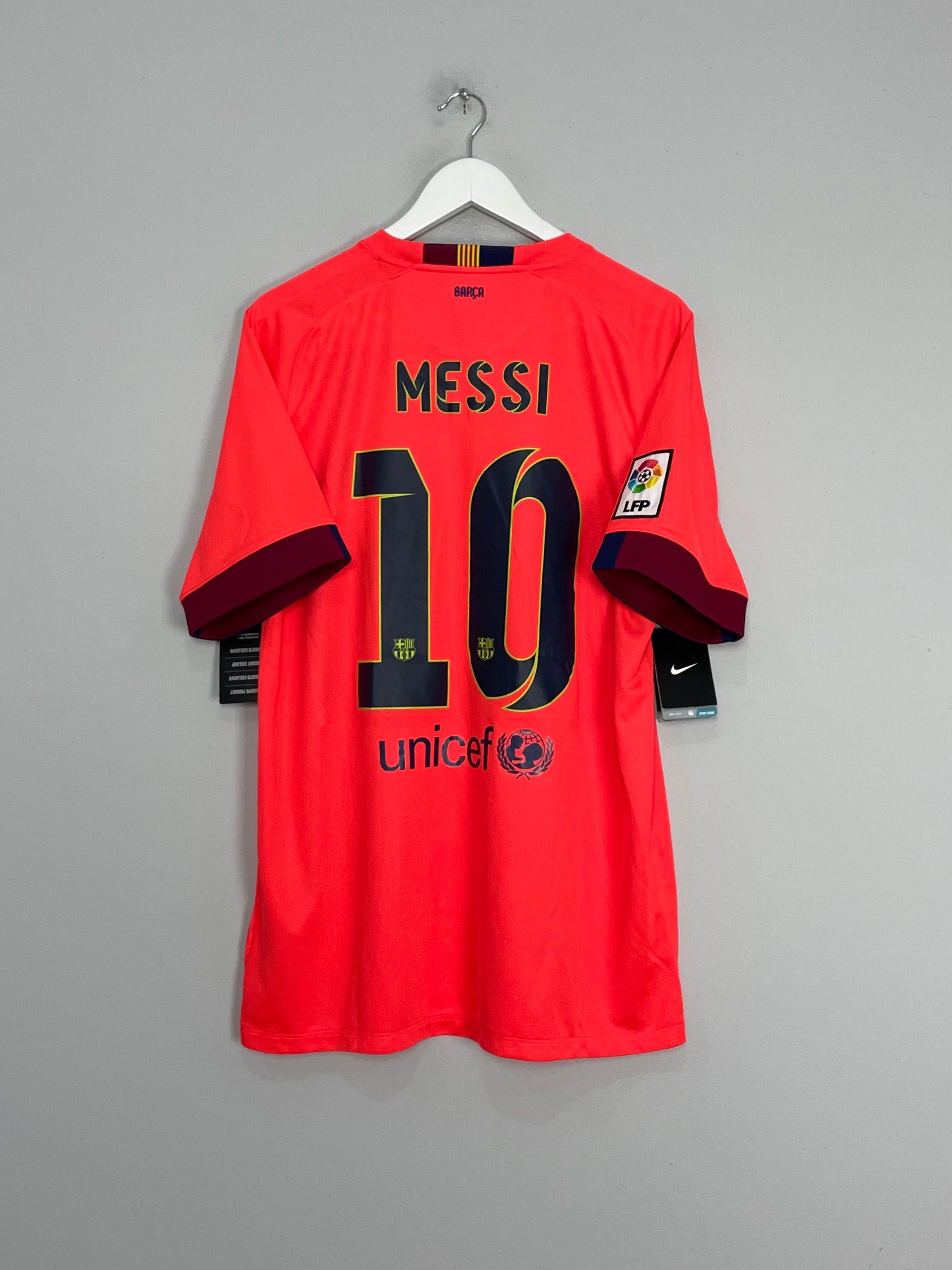 2014/15 BARCELONA MESSI #10 *BNWT* AWAY SHIRT (L) NIKE