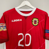 2018/20 GIBRALTAR BRITTO #20 *MATCH ISSUE* HOME SHIRT (M) LEGEA