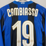 2008/09 INTER MILAN CAMBIASSO #19 L/S HOME SHIRT (M) NIKE