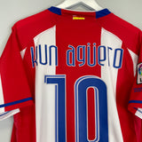 2007/08 ATLETICO MADRID KUN AGUERO #10 HOME SHIRT (M) NIKE