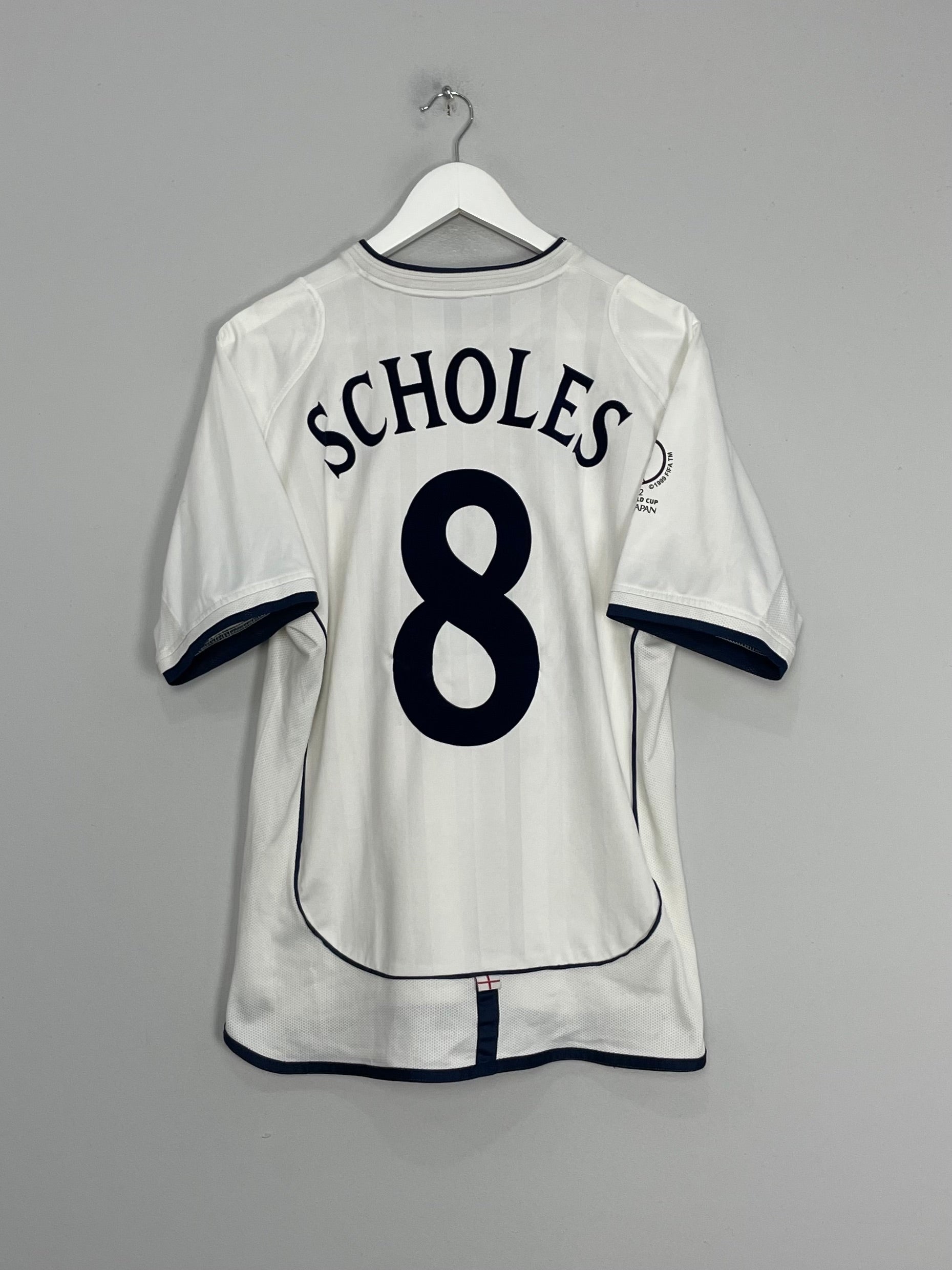 2001/03 ENGLAND SCHOLES #18 HOME SHIRT (S) UMBRO