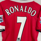 2004/05 MANCHESTER UNITED RONALDO #7 HOME SHIRT (M) NIKE