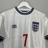 1999/01 ENGLAND BECKHAM #7 HOME SHIRT (M) UMBRO