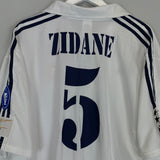 2001/02 REAL MADRID ZIDANE #5 *BNWT* C/L HOME SHIRT (XXL) ADIDAS