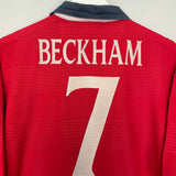 1999/01 ENGLAND BECKHAM #7 AWAY SHIRT (M) UMBRO