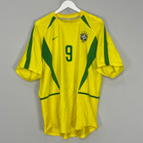 2002/04 BRAZIL RONALDO #9 HOME SHIRT (XL) NIKE