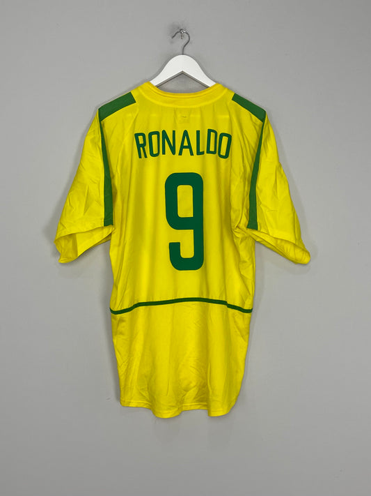 2002/04 BRAZIL RONALDO #9 HOME SHIRT (XL) NIKE