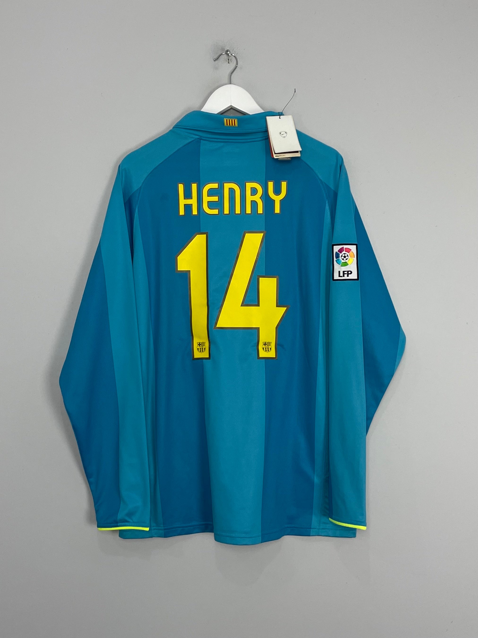 2007/08 BARCELONA *BNWT* HENRY #14 L/S AWAY SHIRT (L) NIKE