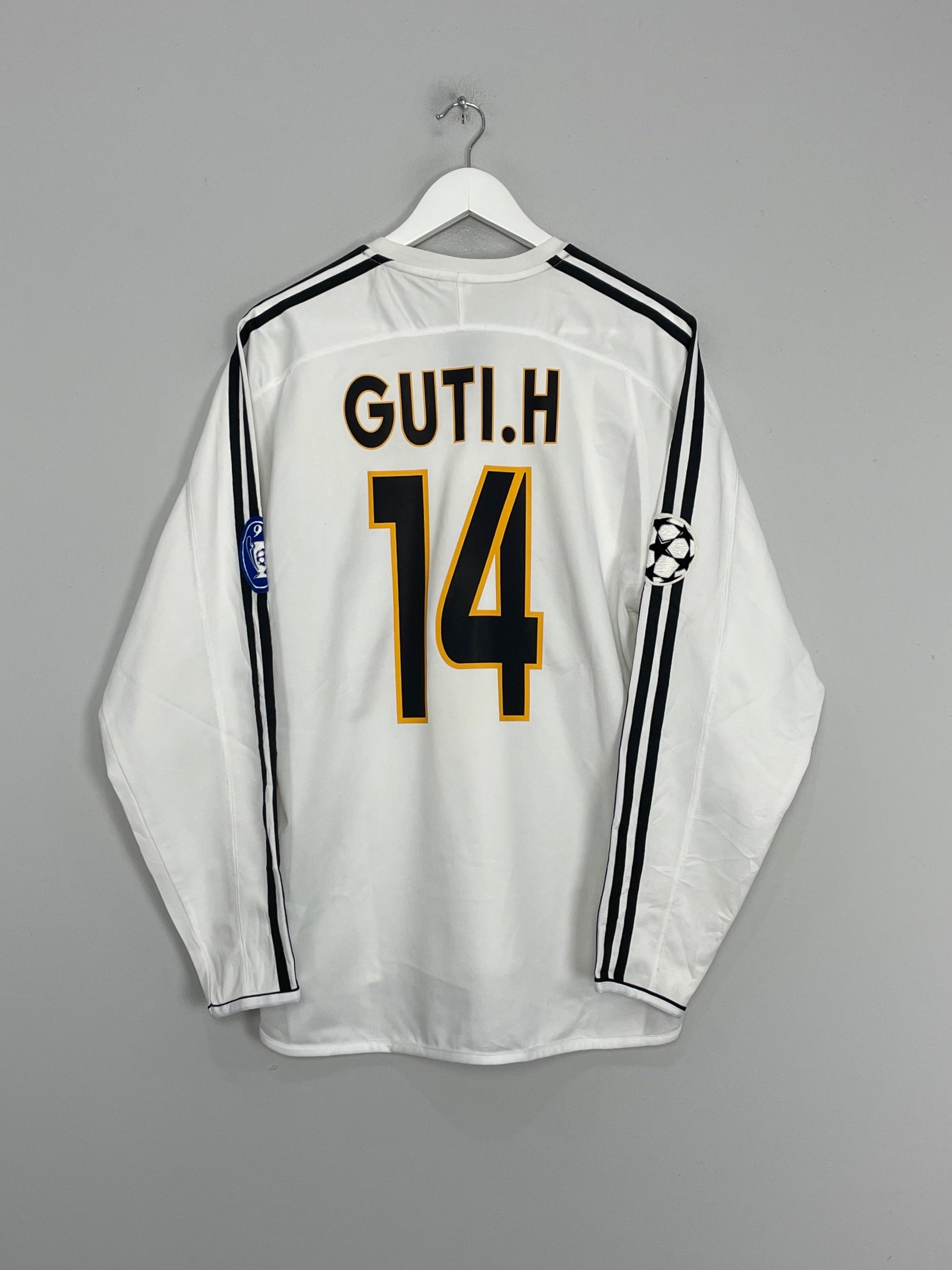 2004/05 REAL MADRID GUTI.H #14 L/S HOME SHIRT (M) ADIDAS