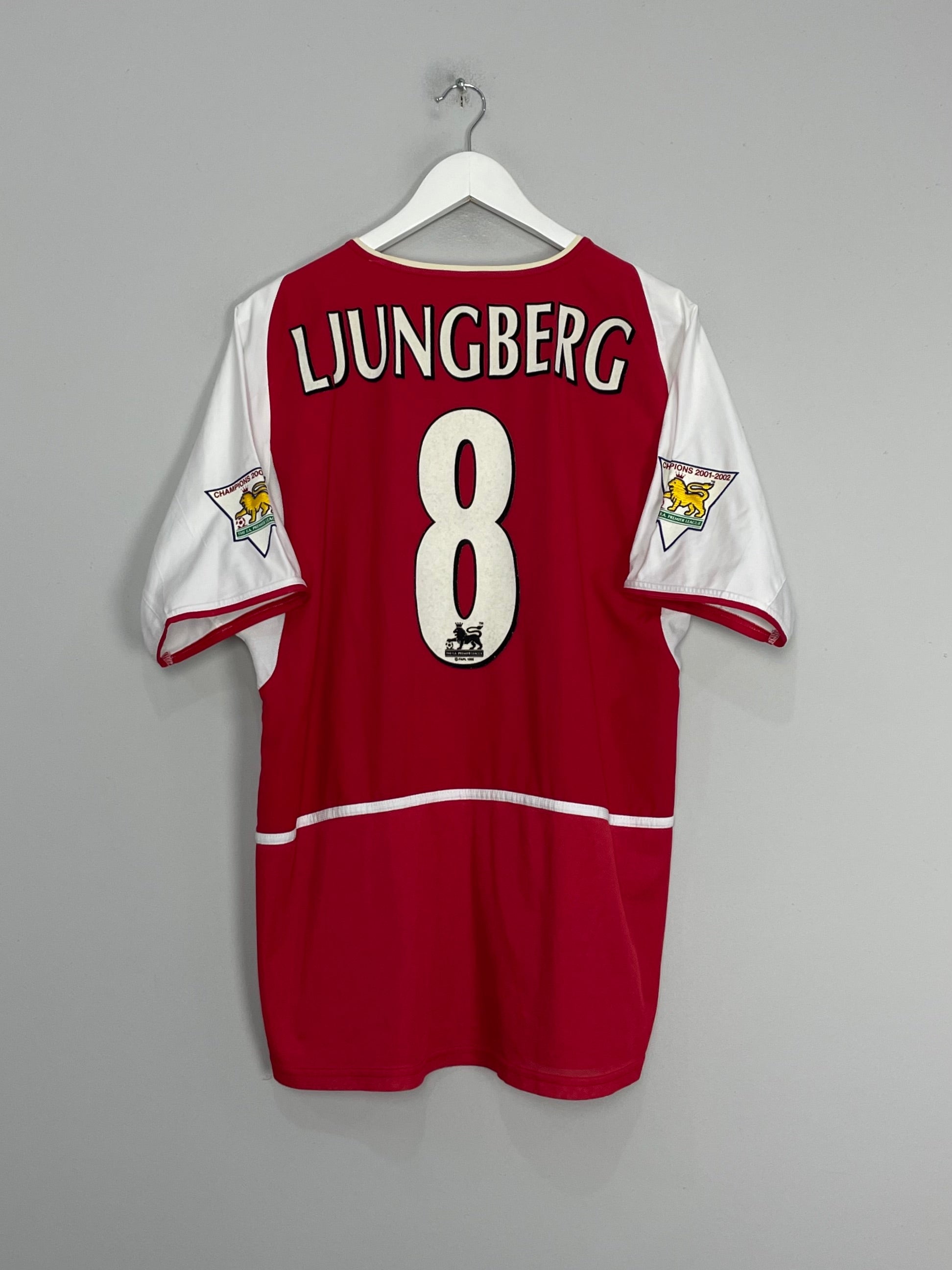 2002/04 ARSENAL LJUNGBERG #8 HOME SHIRT (L) NIKE