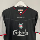 2002/04 LIVERPOOL HYPIA #4 AWAY SHIRT (M) REEBOK