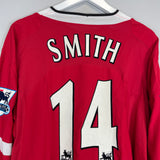 2004/06 MANCHESTER UNITED SMITH #14 L/S HOME SHIRT (XL) NIKE