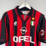 1996/97 AC MILAN BAGGIO #18 HOME SHIRT (L) LOTTO