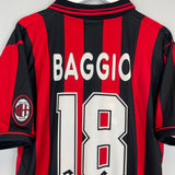 1996/97 AC MILAN BAGGIO #18 HOME SHIRT (L) LOTTO