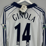 1999/01 TOTTENHAM GINOLA #14 *BNWT* L/S HOME SHIRT (XL) ADIDAS