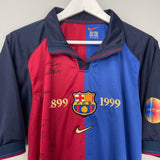 1999/00 BARCELONA *SQUAD SIGNED* HOME SHIRT (L) NIKE