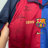 1999/00 BARCELONA *SQUAD SIGNED* HOME SHIRT (L) NIKE