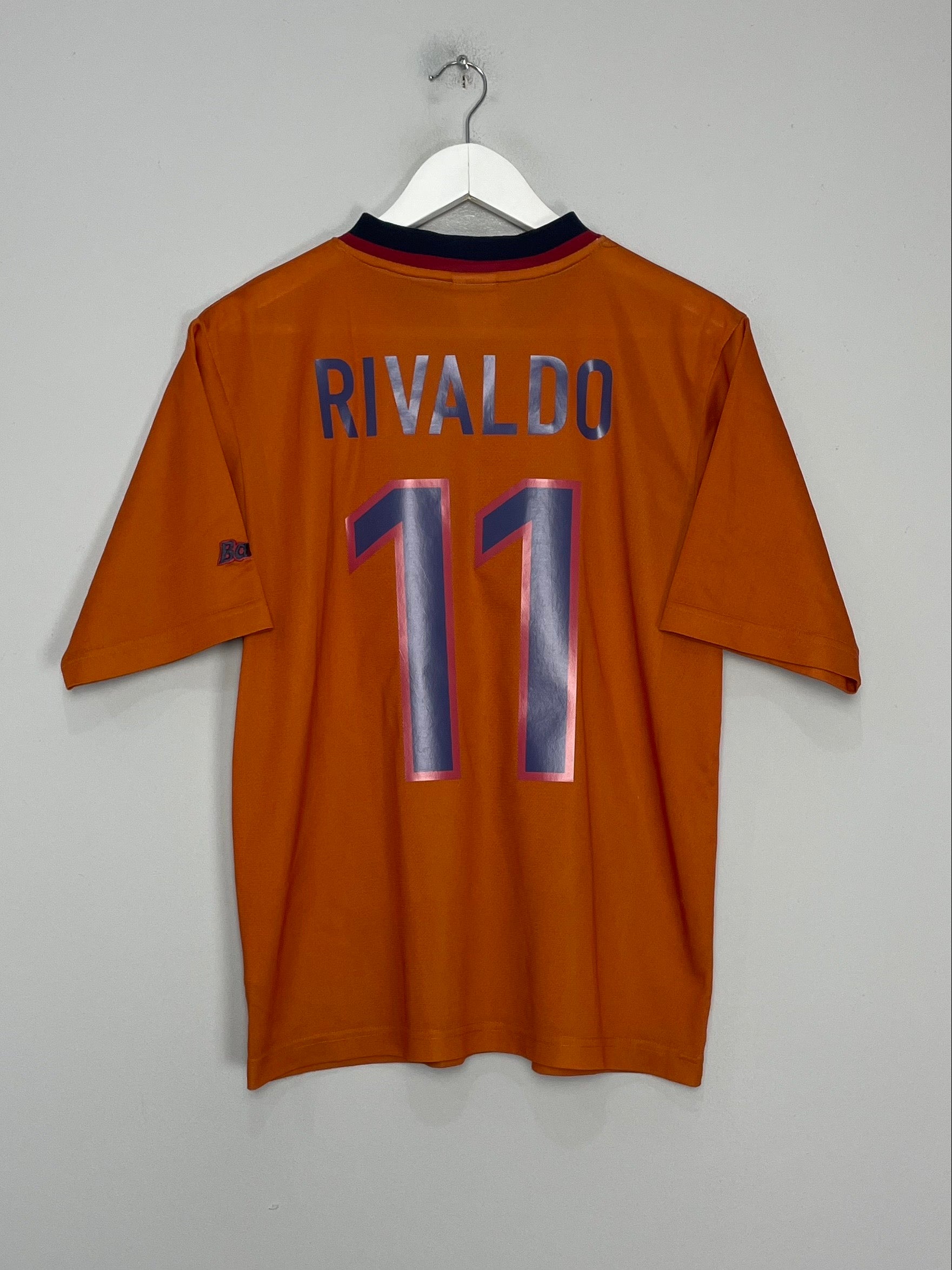 1998/00 BARCELONA RIVALDO #11 BASIC AWAY SHIRT (S) NIKE