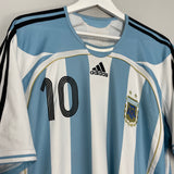 2006/07 ARGENTINA RIQUELME #10 HOME SHIRT (XL) ADIDAS