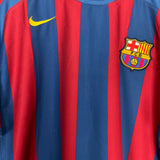 2005/06 BARCELONA MARQUEZ #4 HOME SHIRT (L) NIKE