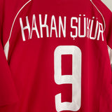 2002/04 TURKEY HAKAN SUKUR #9 HOME SHIRT (L) NIKE