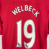 2011/12 MANCHESTER UNITED WELBECK #19 HOME SHIRT (M) NIKE