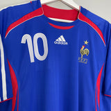 2006/07 FRANCE ZIDANE #10 HOME SHIRT (L) ADIDAS