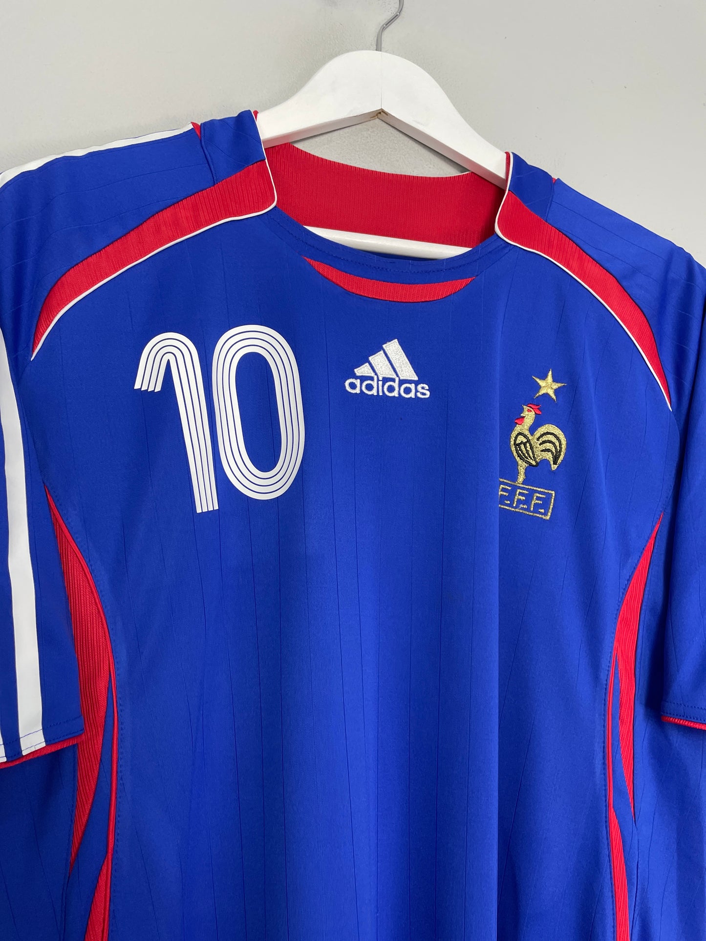 2006/07 FRANCE ZIDANE #10 HOME SHIRT (L) ADIDAS