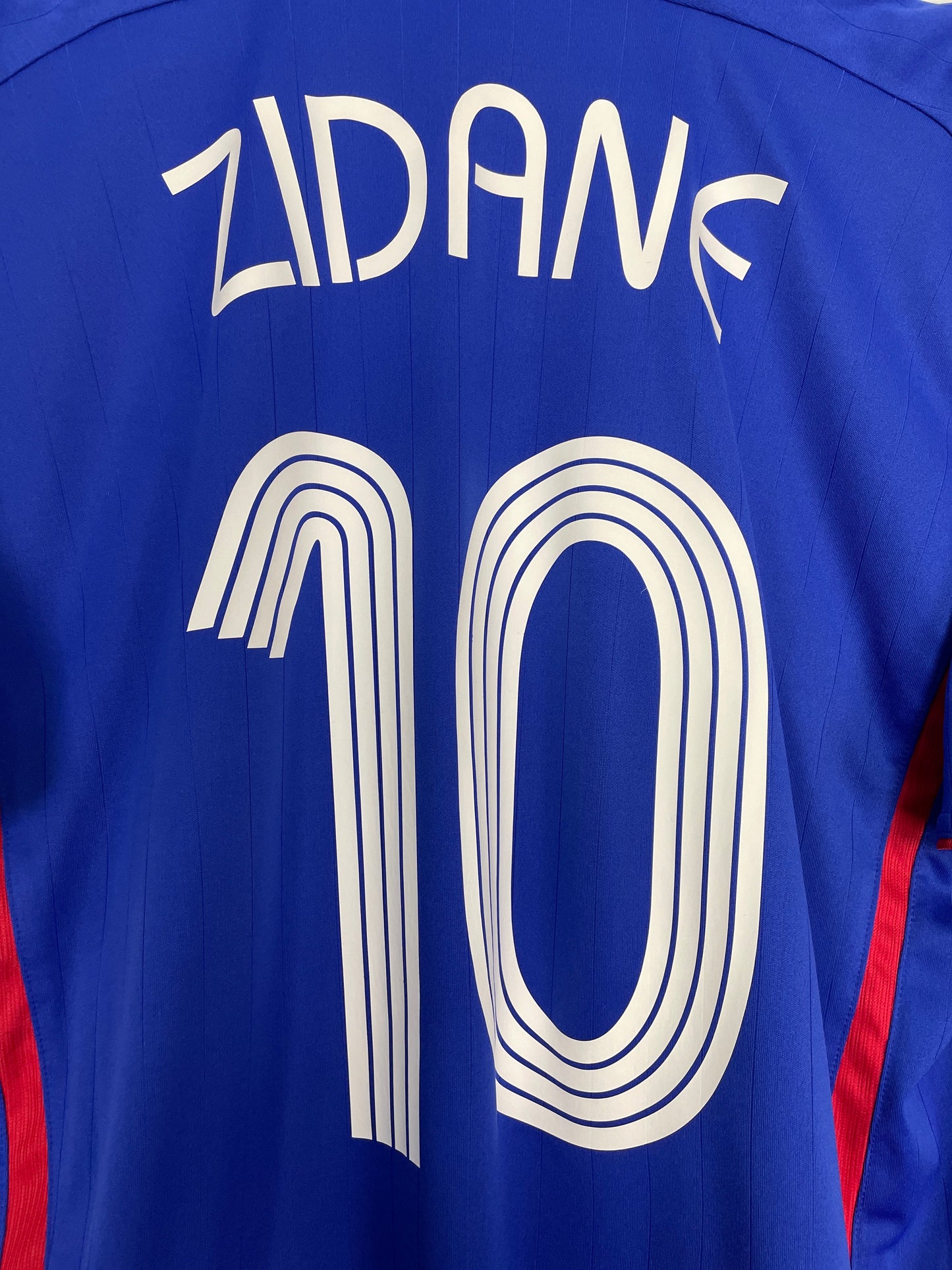 2006/07 FRANCE ZIDANE #10 HOME SHIRT (L) ADIDAS