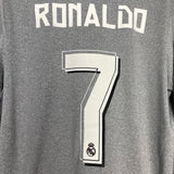 2015/16 REAL MADRID RONALDO #7 L/S AWAY SHIRT (M) ADIDAS