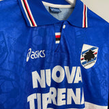 1995/96 SAMPDORIA HOME SHIRT (L) ASICS