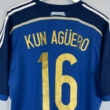 2014/15 ARGENTINA KUN AGUERO #16 AWAY SHIRT (XL) ADIDAS