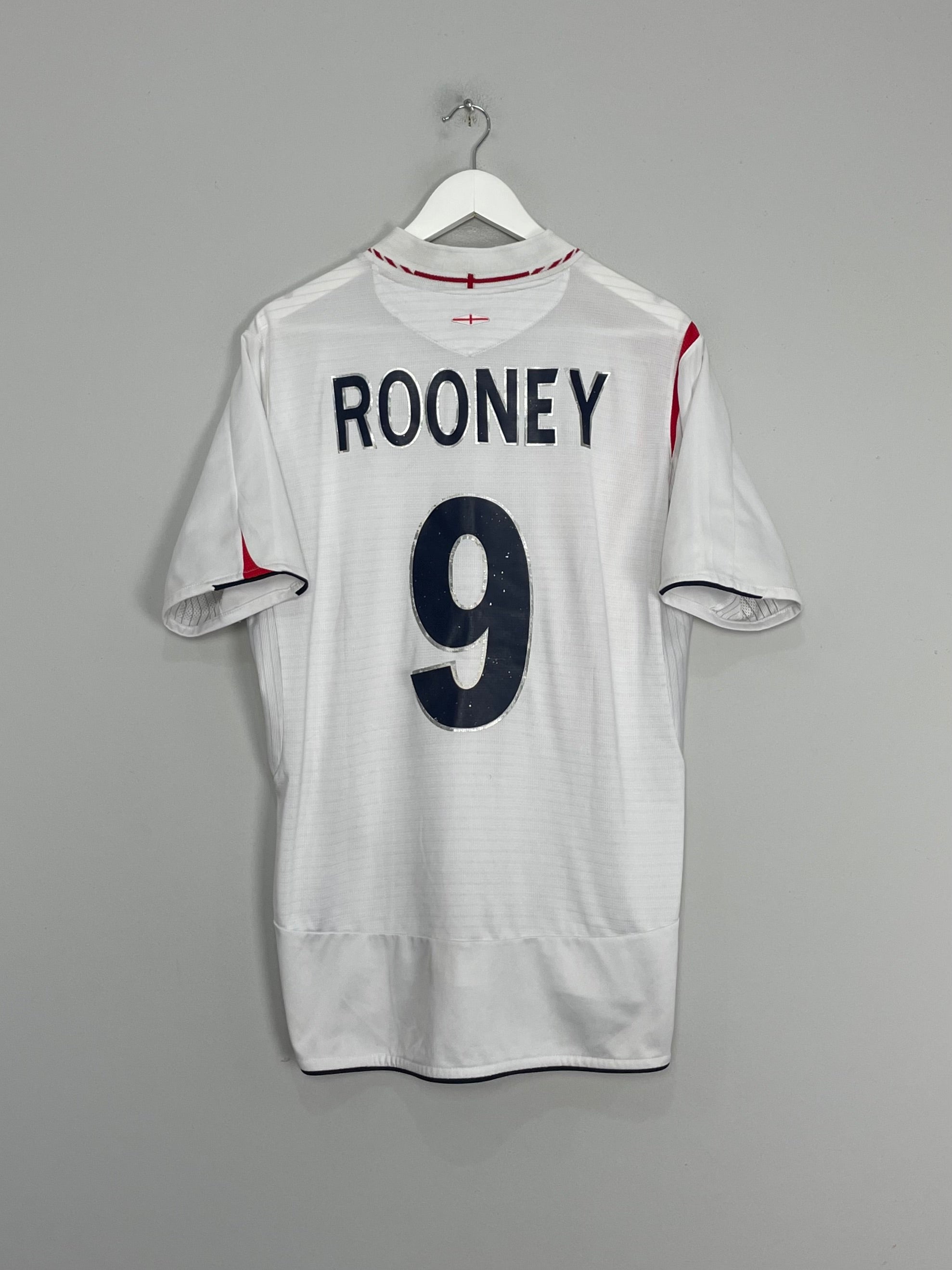 2005/07 ENGLAND ROONEY #9 HOME SHIRT (L) UMBRO