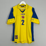 2003/04 COLOMBIA I.CORDOVA #2 HOME SHIRT (L) LOTTO