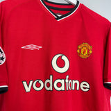 2000/02 MANCHESTER UNITED KEANE #16 C/L HOME SHIRT (M) UMBRO