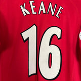 2000/02 MANCHESTER UNITED KEANE #16 C/L HOME SHIRT (M) UMBRO