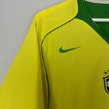 2004/06 BRAZIL RONALDO #9 HOME SHIRT (L) NIKE