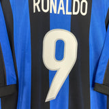 1999/00 INTER MILAN RONALDO #9 HOME SHIRT (XL) NIKE