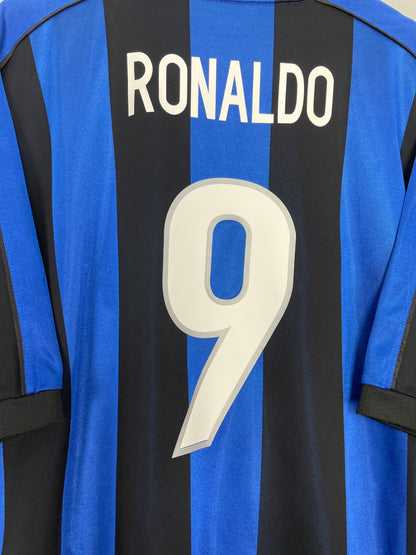 1999/00 INTER MILAN RONALDO #9 HOME SHIRT (XL) NIKE