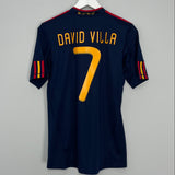 2010/11 SPAIN DAVID VILLA #7 AWAY SHIRT (S) ADIDAS